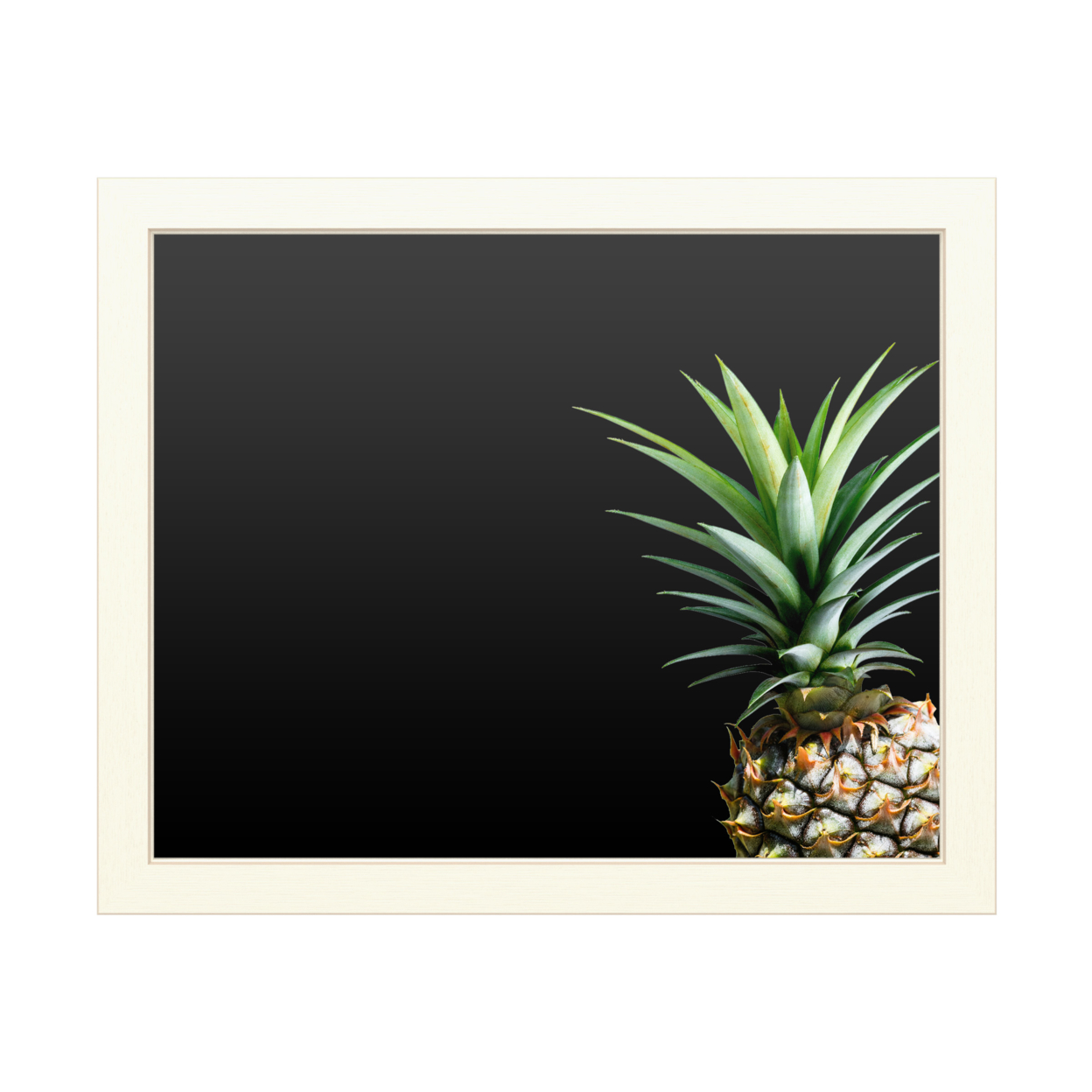 16 X 20 Chalk Board With Printed Artwork - Lexie Gree Pineapple Color White Board - Ready To Hang Chalkboard