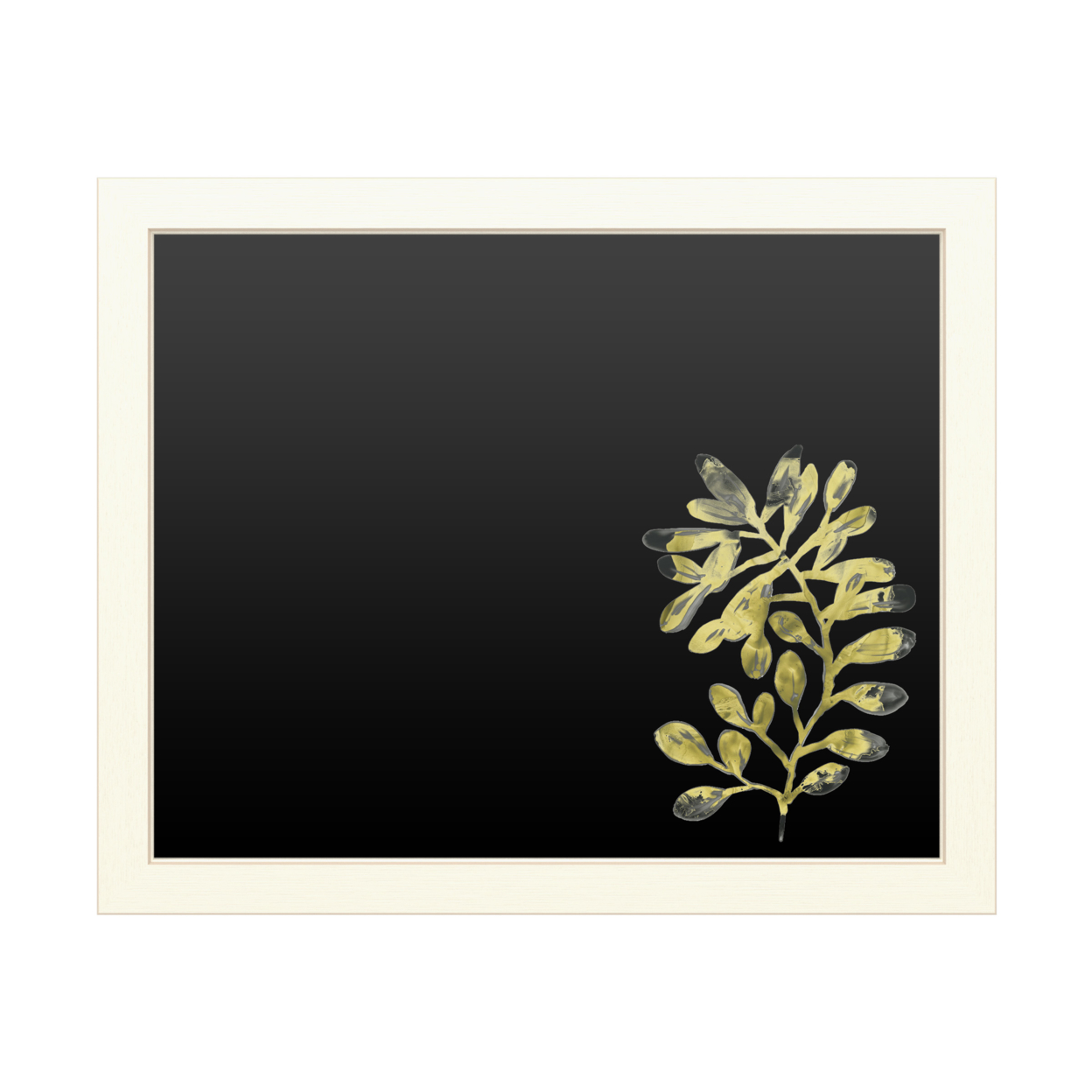 16 X 20 Chalk Board With Printed Artwork - June Erica Vess Foliage Fossil Ii White Board - Ready To Hang Chalkboard