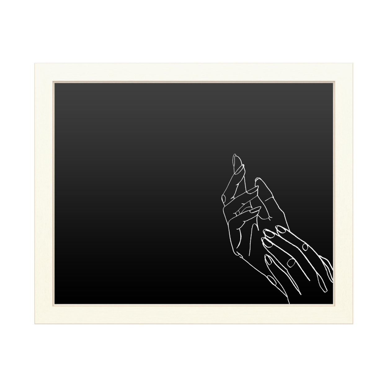 16 X 20 Chalk Board With Printed Artwork - Grace Popp Helping Hands I White Board - Ready To Hang Chalkboard
