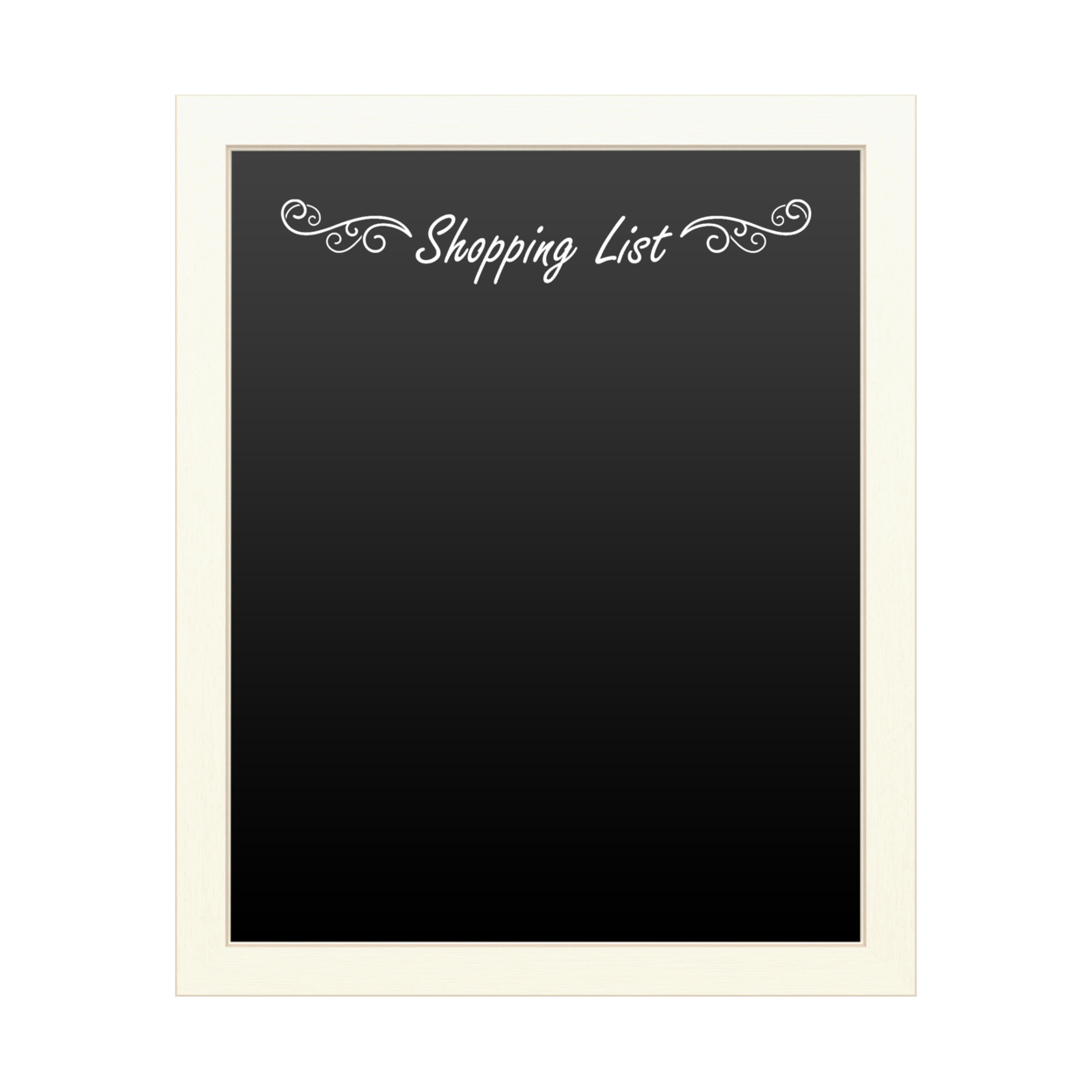 16 X 20 Chalk Board With Printed Artwork - Shopping List White Board - Ready To Hang Chalkboard