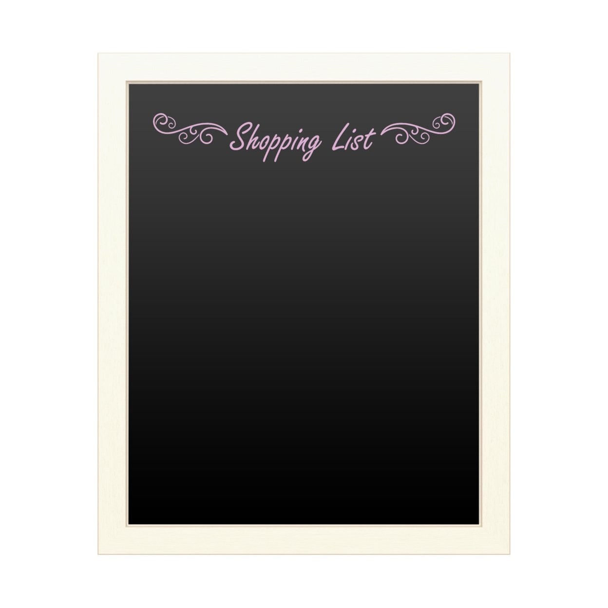 16 X 20 Chalk Board With Printed Artwork - Shopping List 2 White Board - Ready To Hang Chalkboard