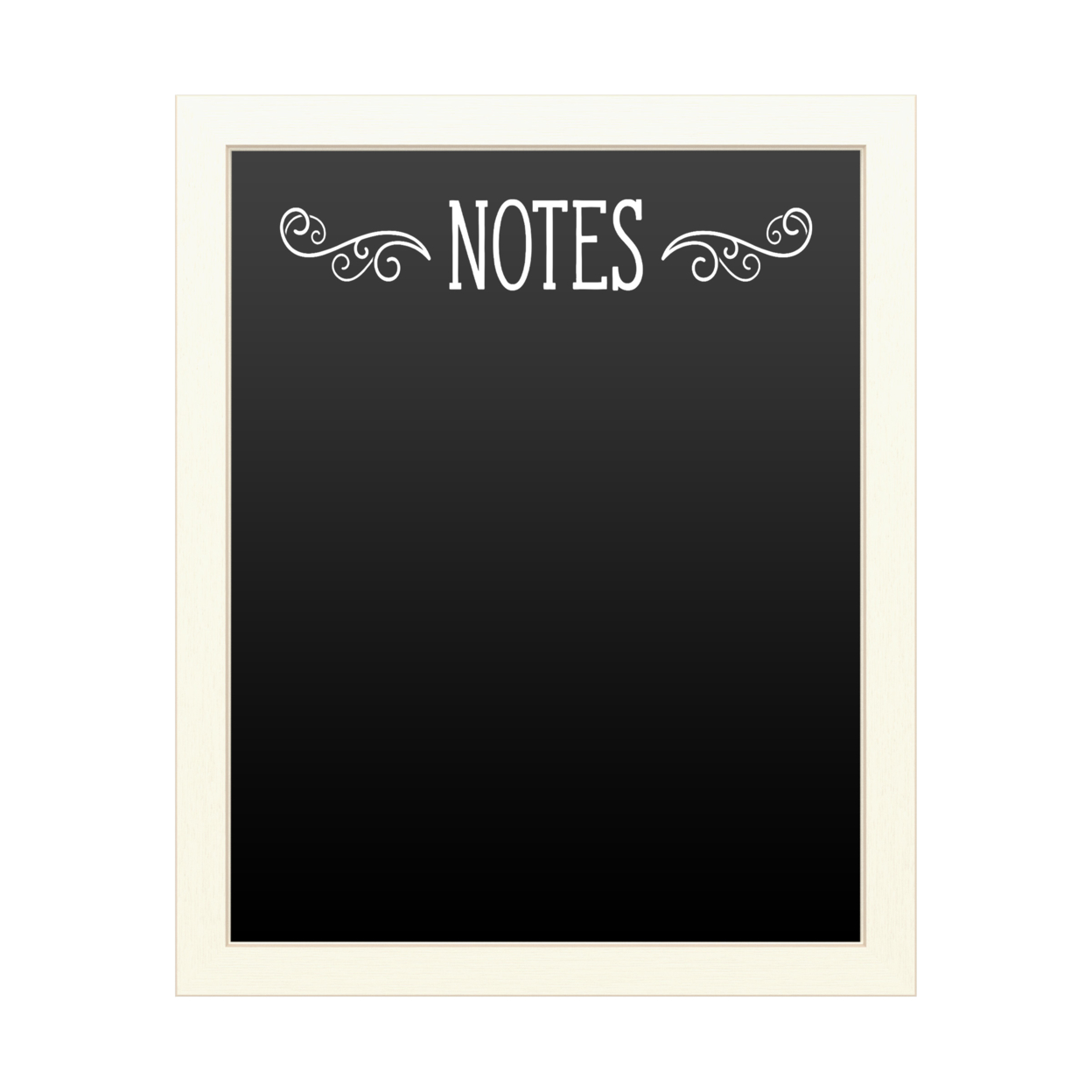 16 X 20 Chalk Board With Printed Artwork - Notes Serrif White Board - Ready To Hang Chalkboard