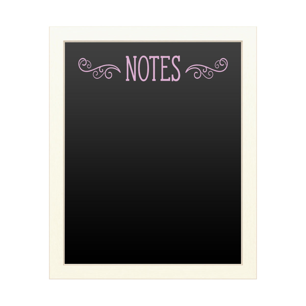 16 X 20 Chalk Board With Printed Artwork - Notes Serrif 2 White Board - Ready To Hang Chalkboard
