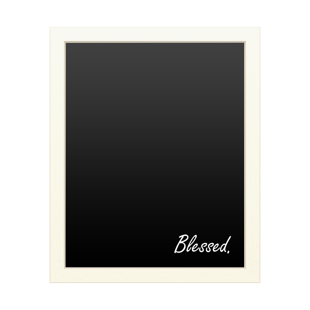 16 X 20 Chalk Board With Printed Artwork - Blessed Script White Board - Ready To Hang Chalkboard
