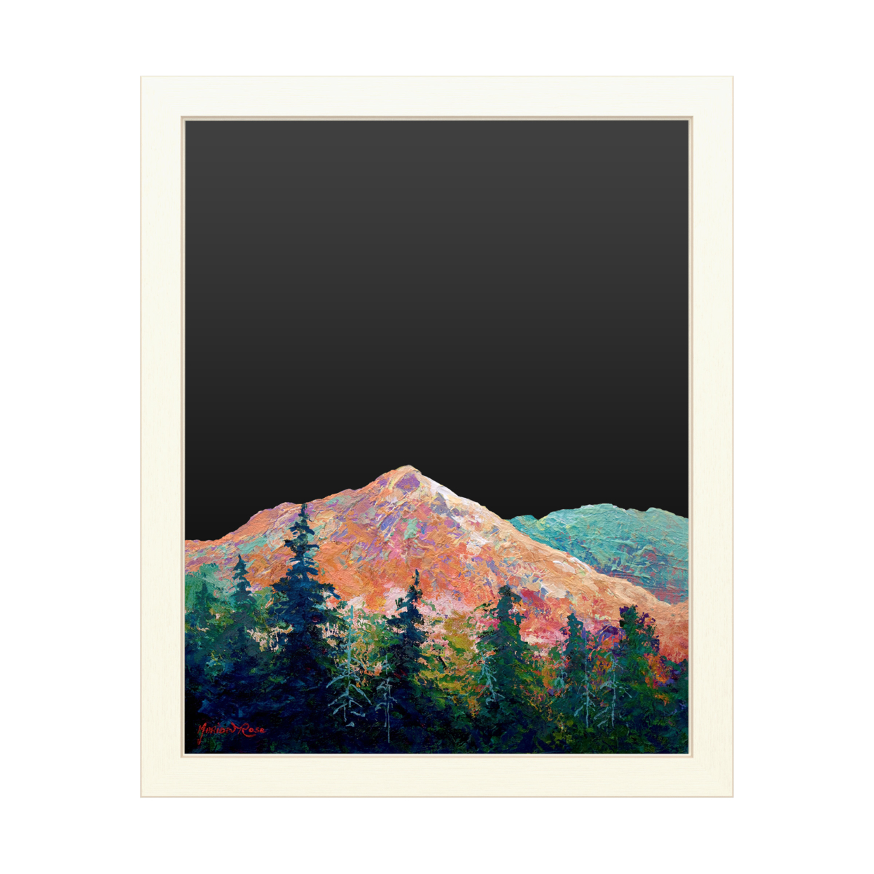16 X 20 Chalk Board With Printed Artwork - Marion Rose Mtn Sentinel White Board - Ready To Hang Chalkboard