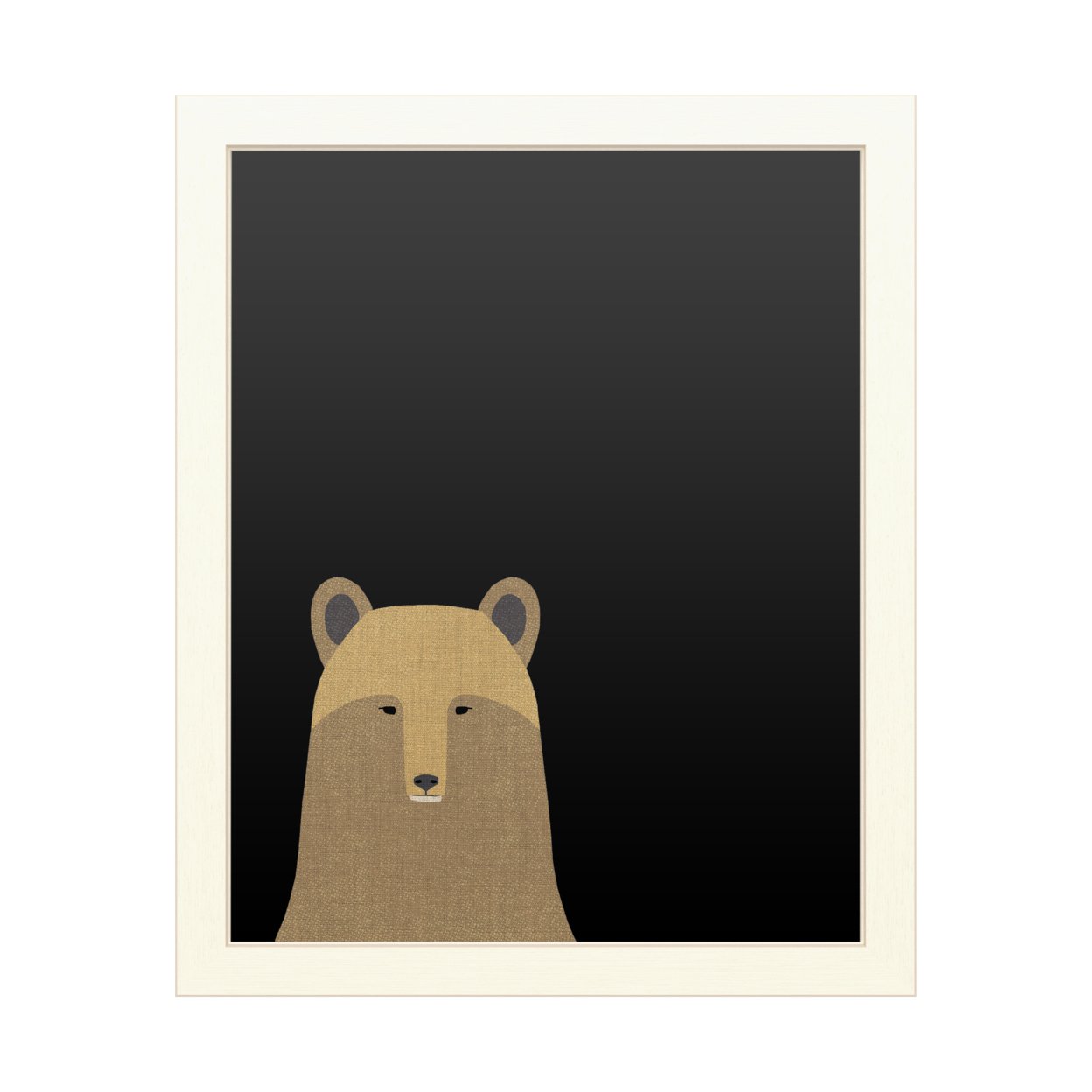 16 X 20 Chalk Board With Printed Artwork - Annie Bailey Art Grizzly Bear Linen White Board - Ready To Hang Chalkboard