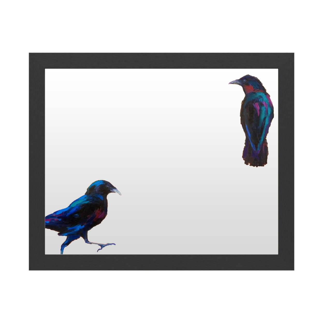 Dry Erase 16 X 20 Marker Board With Printed Artwork - Marion Rose Crows 9 White Board - Ready To Hang