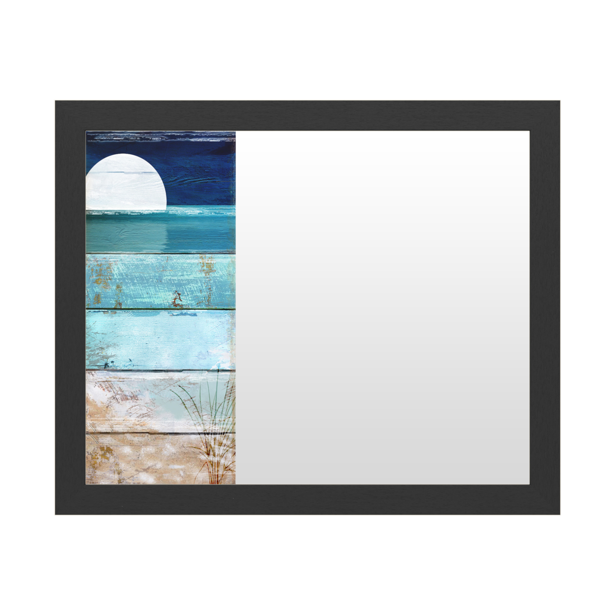 Dry Erase 16 X 20 Marker Board With Printed Artwork - Color Bakery Beach Moonrise I White Board - Ready To Hang