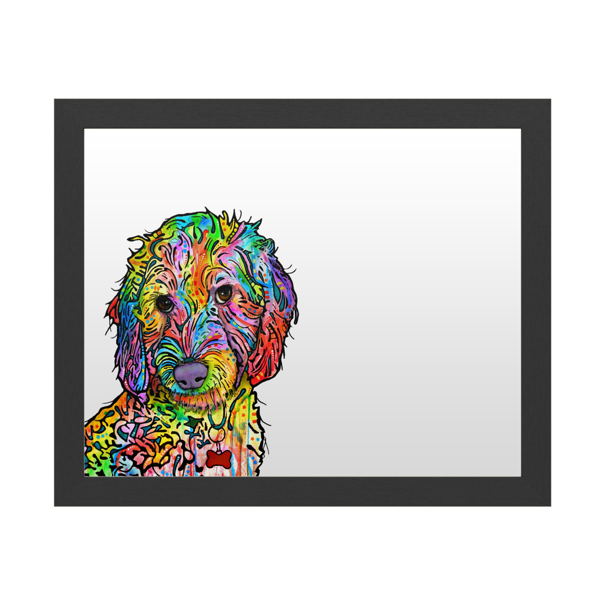 Dry Erase 16 X 20 Marker Board With Printed Artwork - Dean Russo Sweet Poodle White Board - Ready To Hang