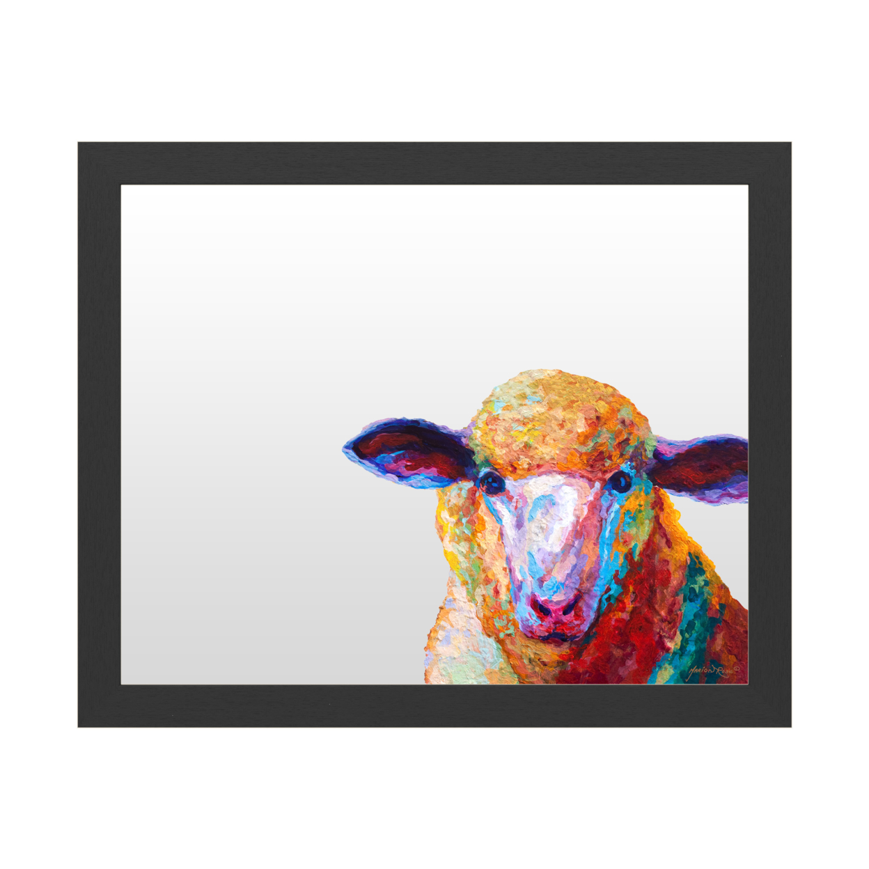 Dry Erase 16 X 20 Marker Board With Printed Artwork - Marion Rose Dorset Ewe White Board - Ready To Hang