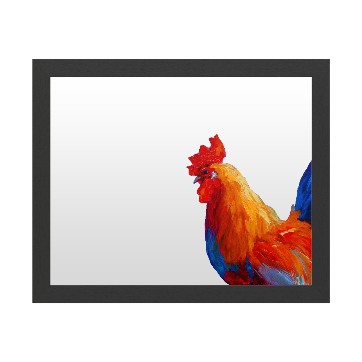 Dry Erase 16 X 20 Marker Board With Printed Artwork - Marion Rose Rooster Bob 1 White Board - Ready To Hang