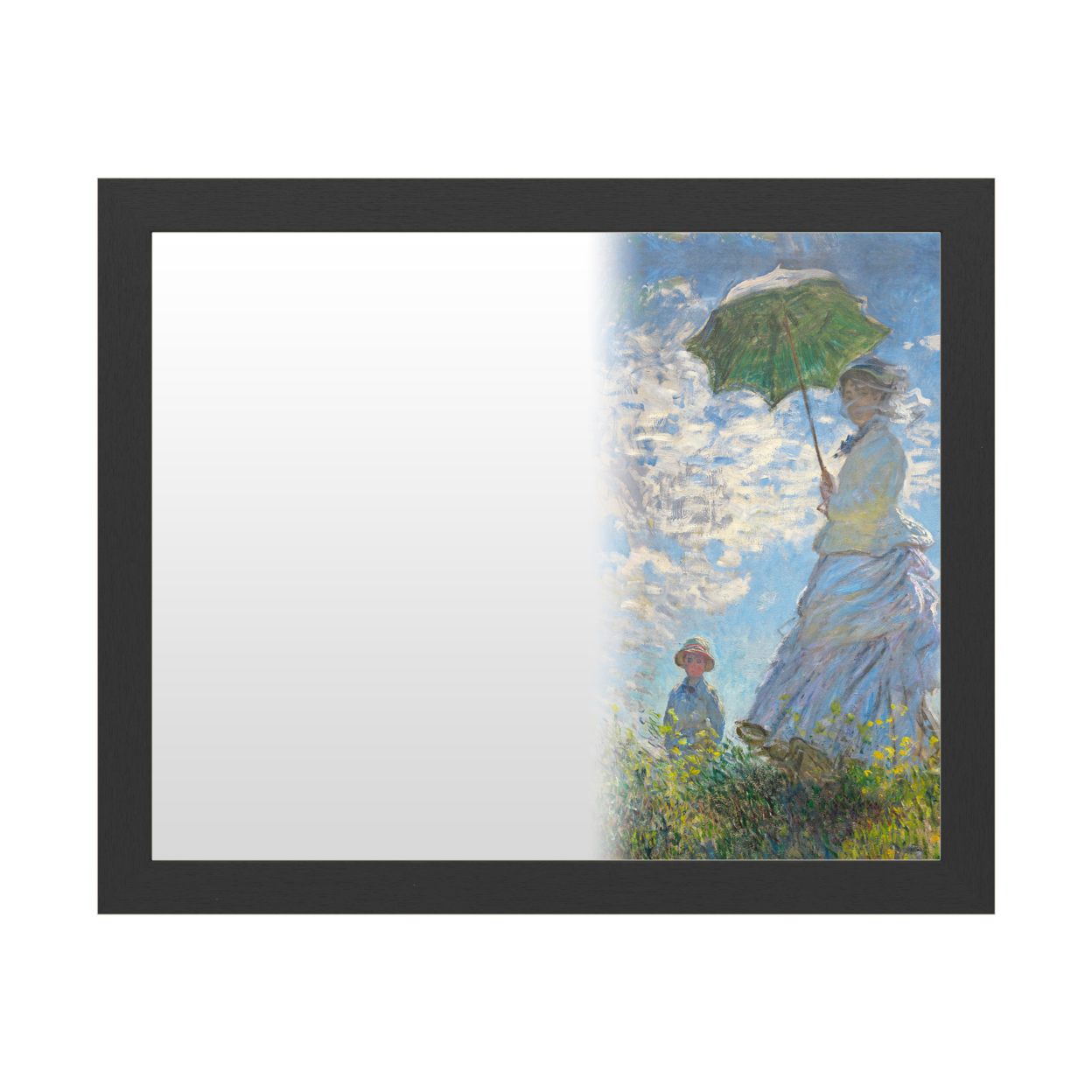 Dry Erase 16 X 20 Marker Board With Printed Artwork - Claude Monet Woman With A Parasol 1875 White Board - Ready To Hang