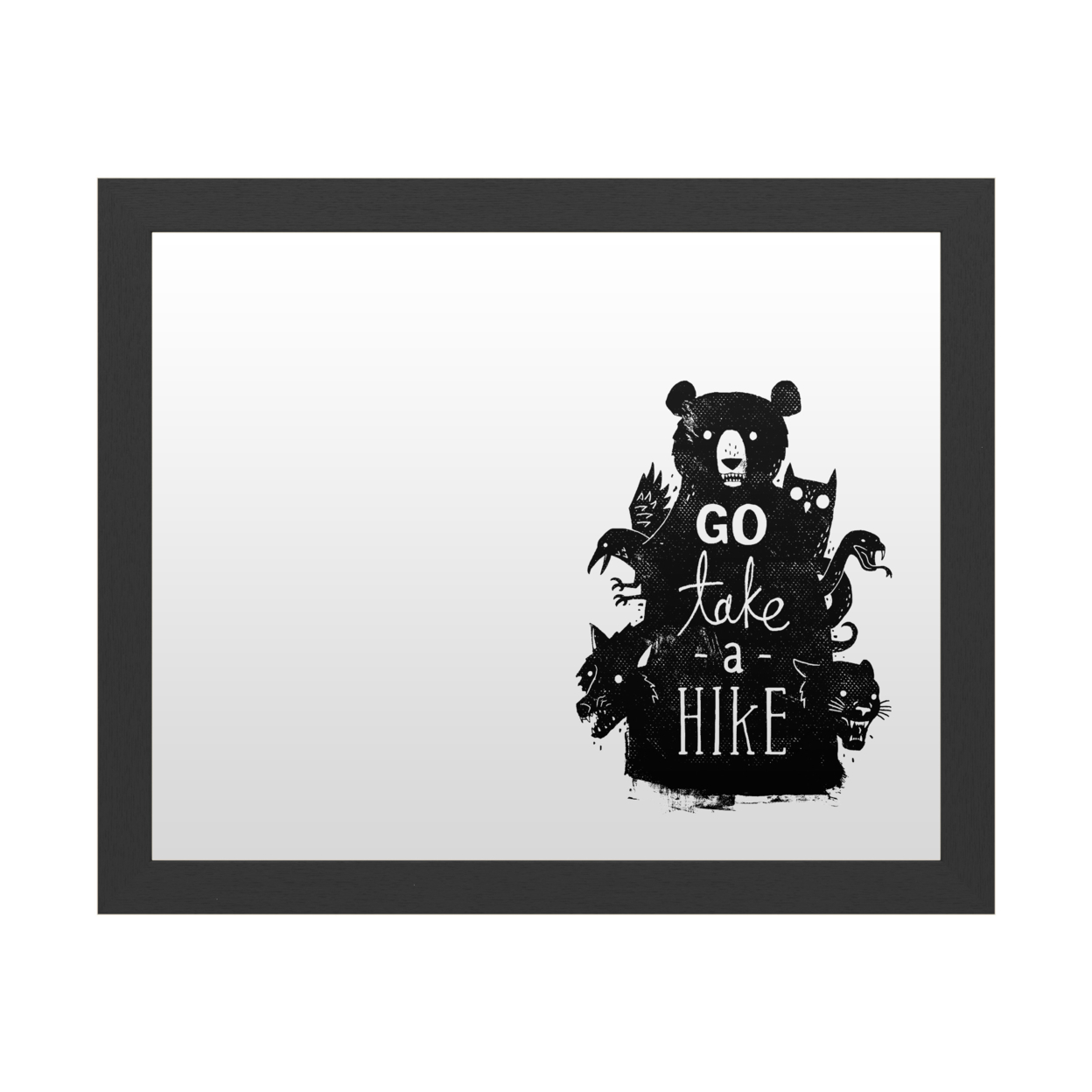 Dry Erase 16 X 20 Marker Board With Printed Artwork - Michael Buxton Go Take A Hike White Board - Ready To Hang