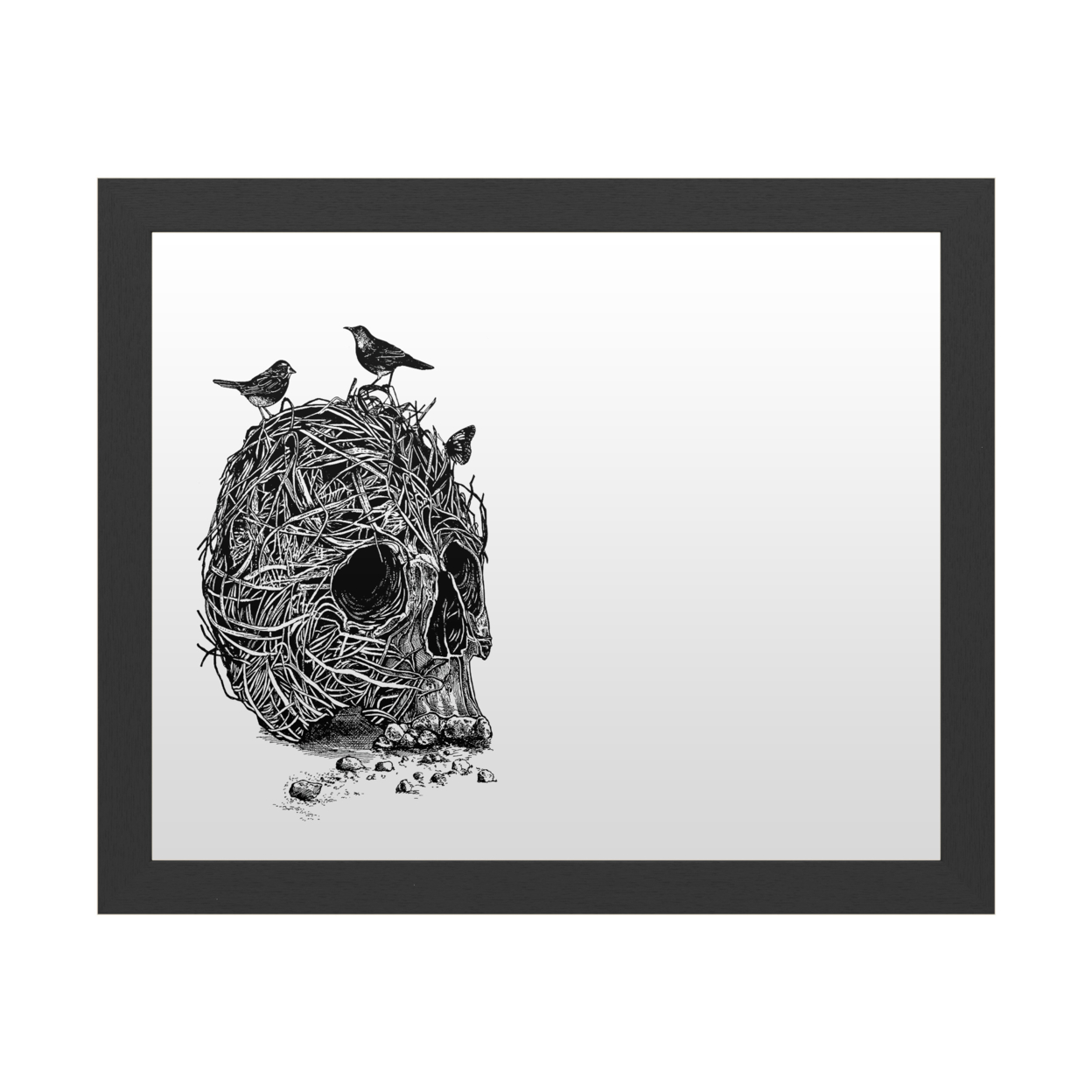 Dry Erase 16 X 20 Marker Board With Printed Artwork - Rachel Caldwel Skull Nest Binds White Board - Ready To Hang