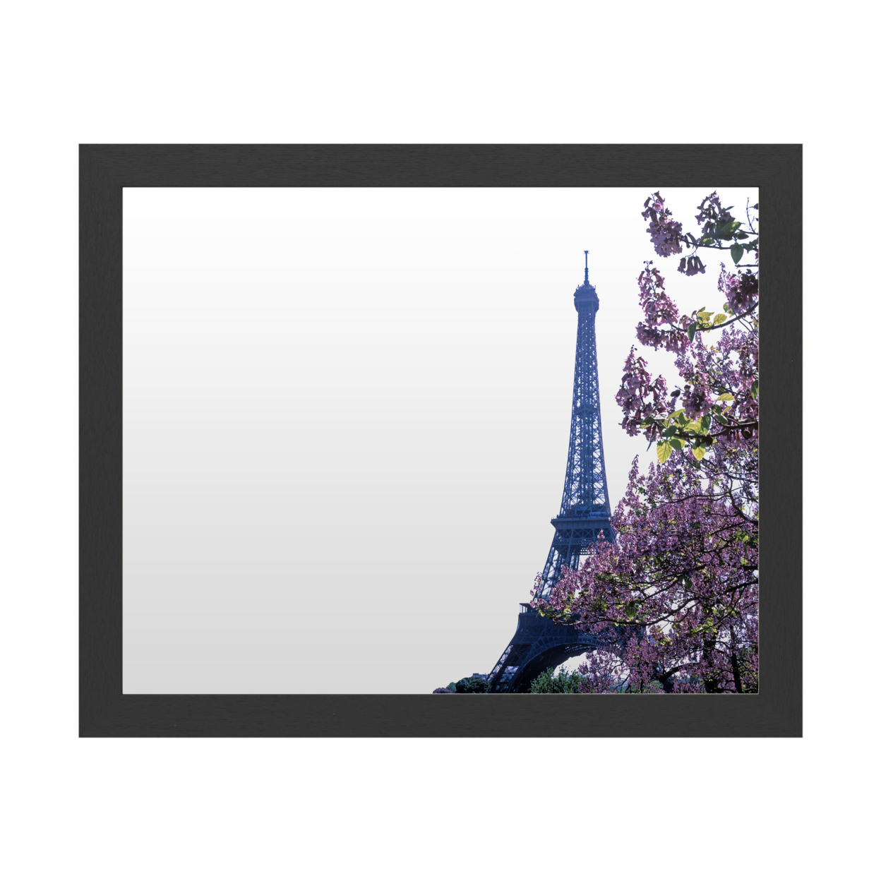 Dry Erase 16 X 20 Marker Board With Printed Artwork - Kathy Yates Eiffel Tower With Blossoms White Board - Ready To Hang