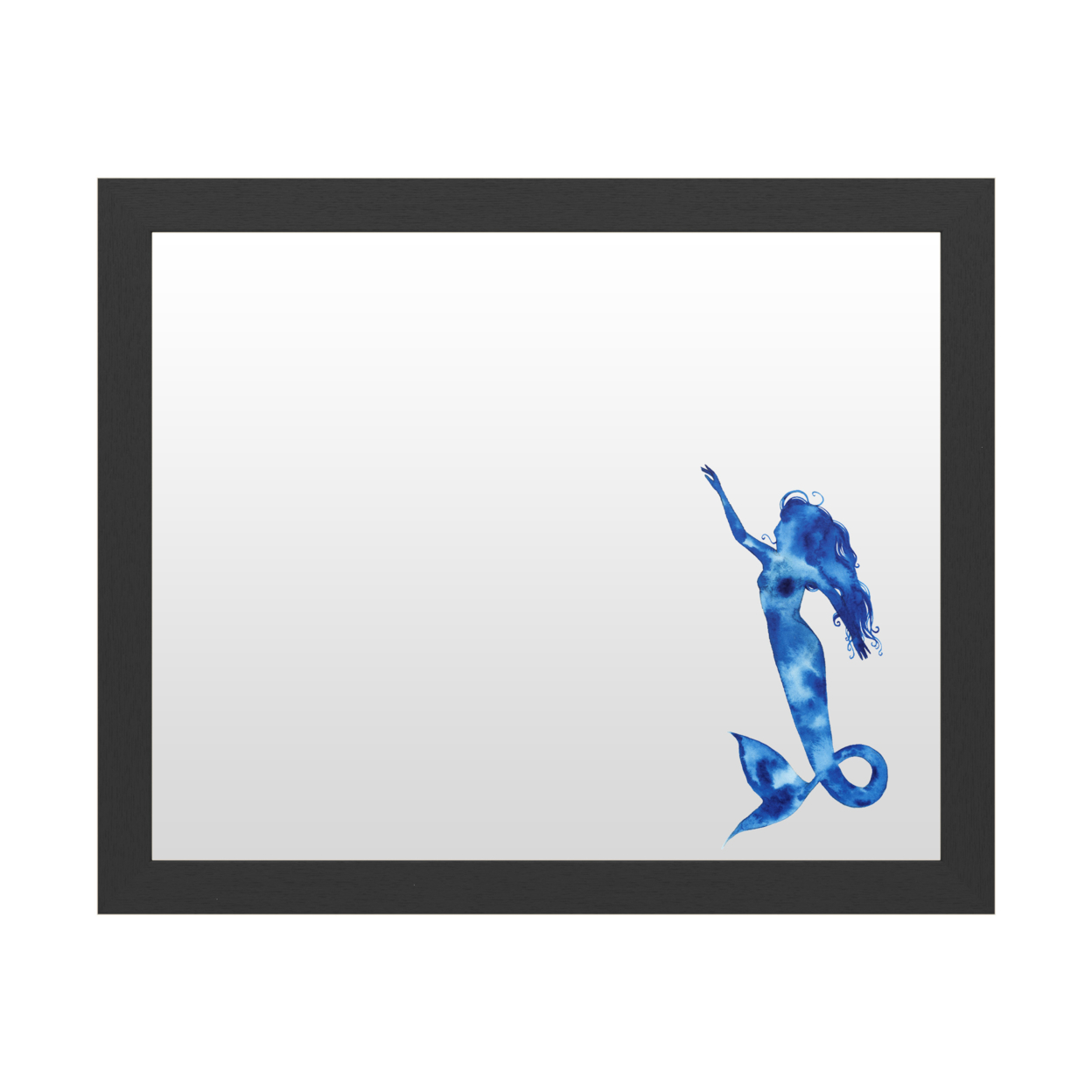 Dry Erase 16 X 20 Marker Board With Printed Artwork - Grace Popp Blue Sirena I White Board - Ready To Hang