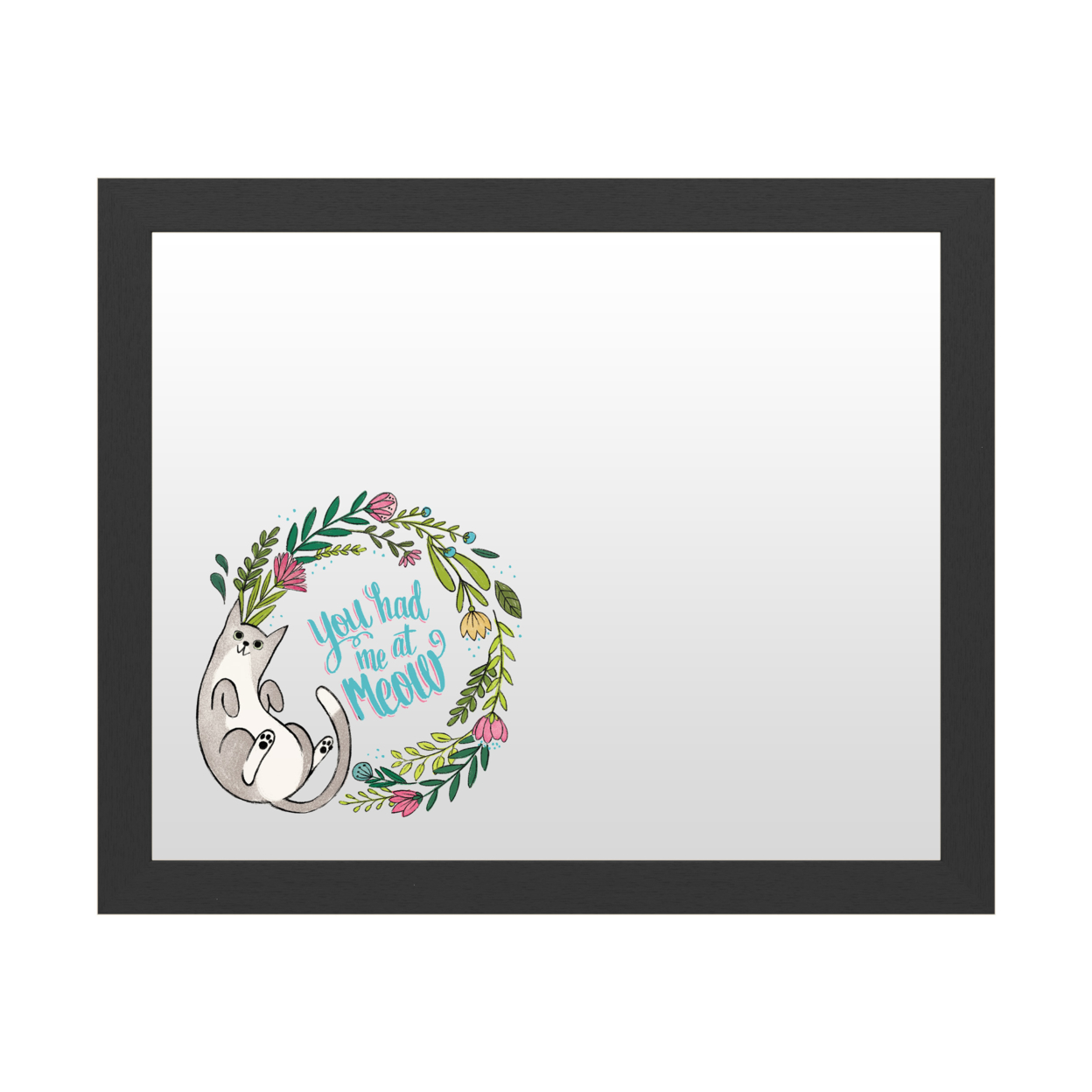 Dry Erase 16 X 20 Marker Board With Printed Artwork - Janelle Penner Purrfect Garden Vii White Board - Ready To Hang