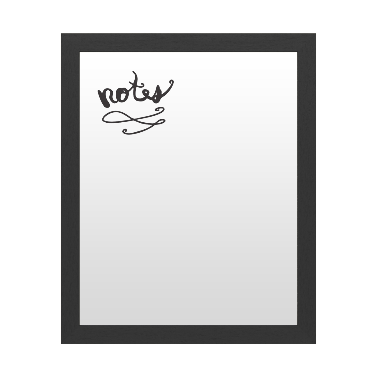 Dry Erase 16 X 20 Marker Board With Printed Artwork - Notes Script White Board - Ready To Hang