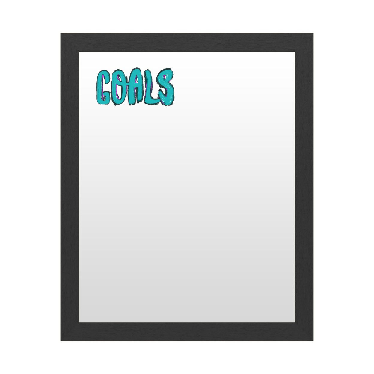 Dry Erase 16 X 20 Marker Board With Printed Artwork - Goals Script White Board - Ready To Hang