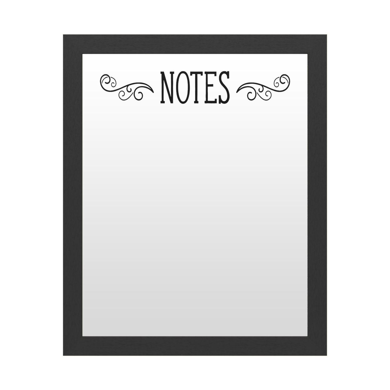 Dry Erase 16 X 20 Marker Board With Printed Artwork - Notes Serrif White Board - Ready To Hang