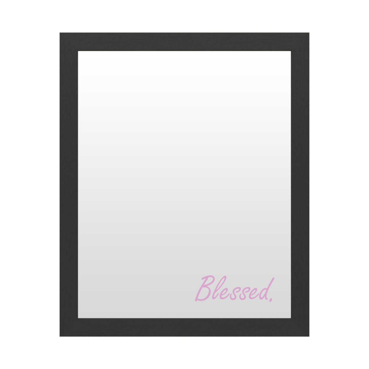 Dry Erase 16 X 20 Marker Board With Printed Artwork - Blessed Script Pink White Board - Ready To Hang
