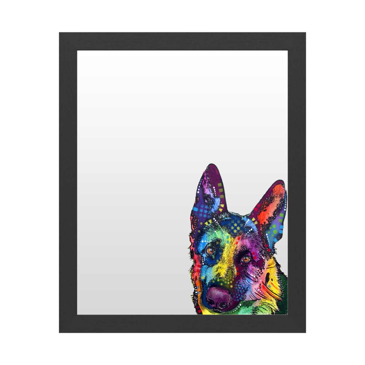 Dry Erase 16 X 20 Marker Board With Printed Artwork - Dean Russo German Shepherd White Board - Ready To Hang