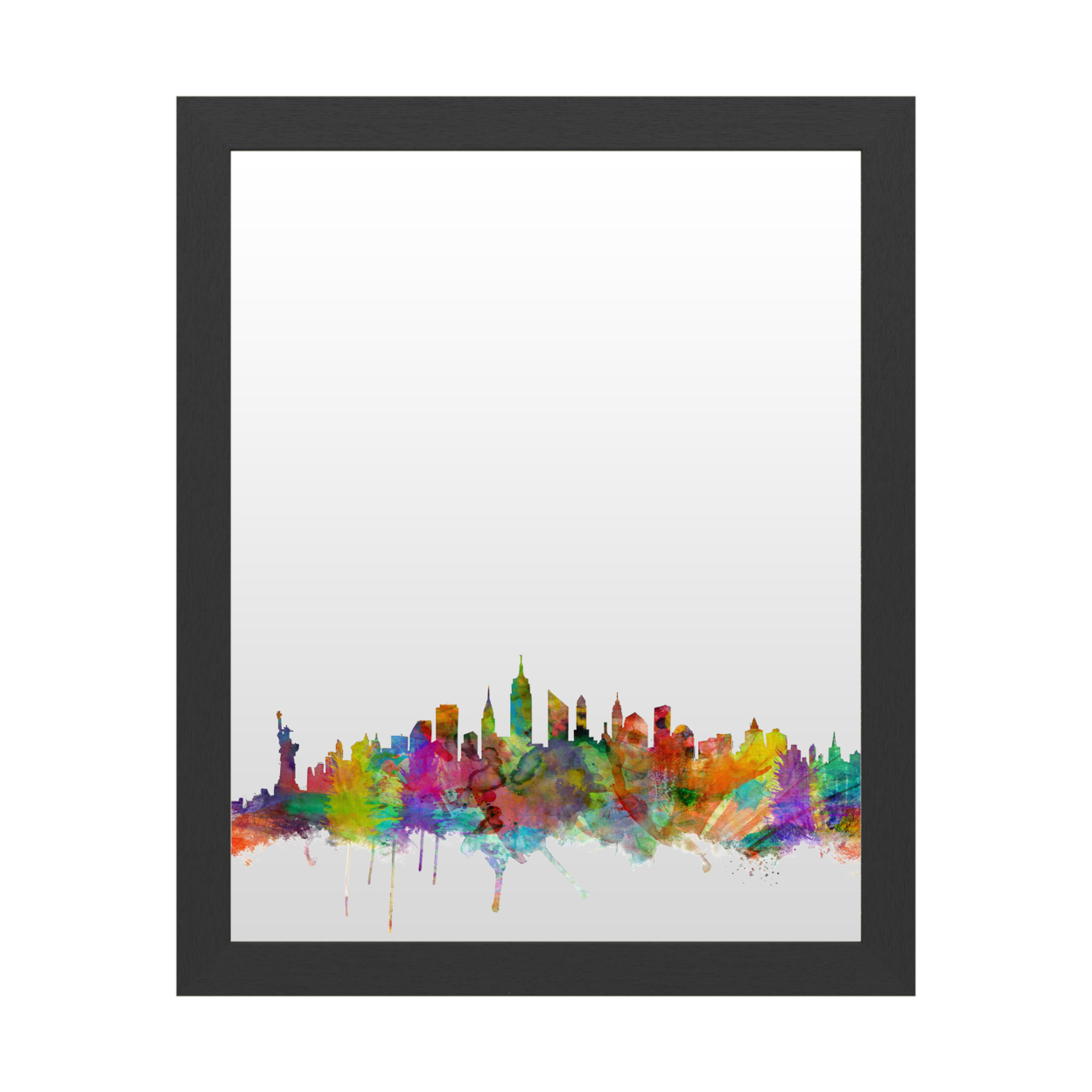 Dry Erase 16 X 20 Marker Board With Printed Artwork - Michael Tompsett New York City Skyline White Board - Ready To Hang