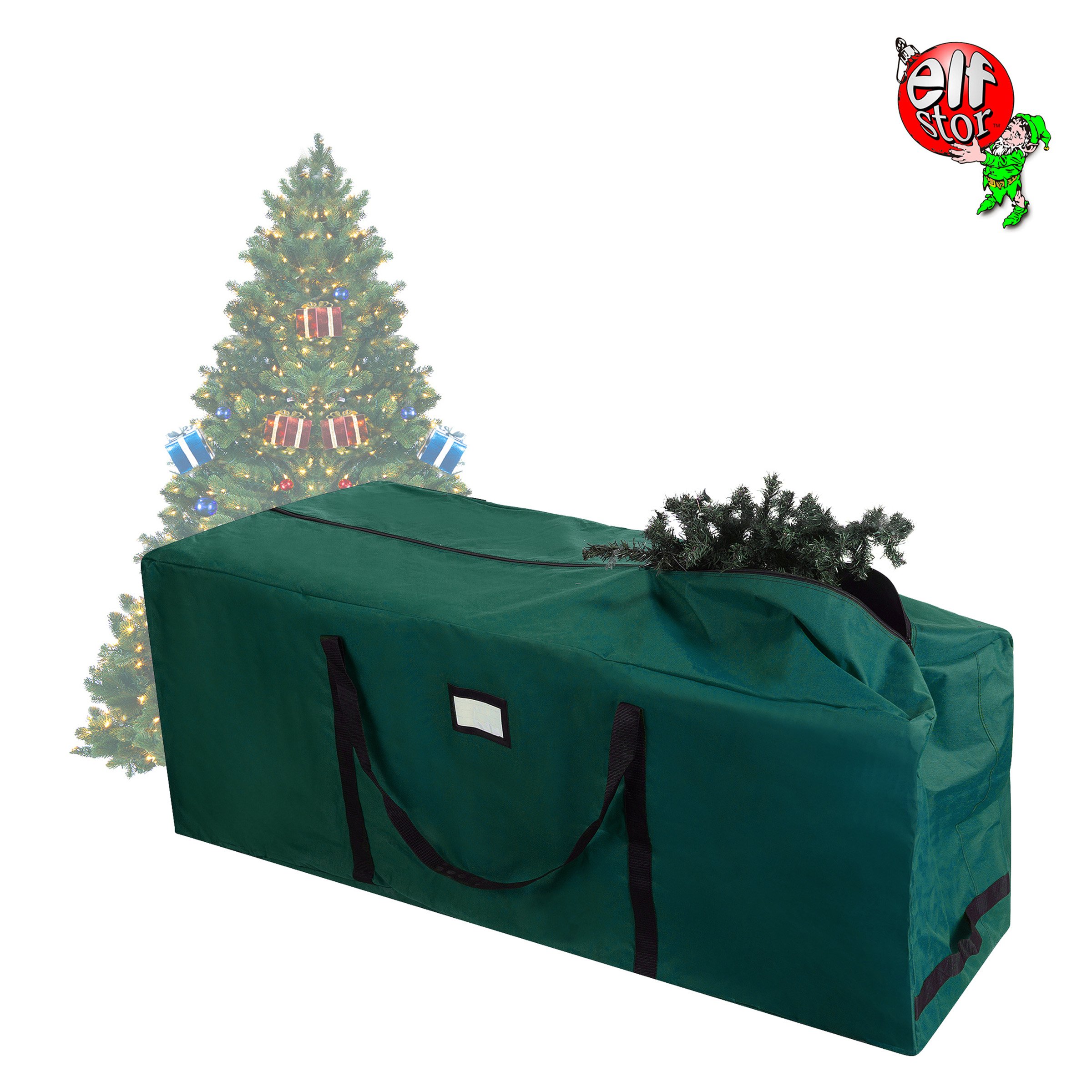 Christmas Tree Storage Bag On Wheels Fits Up To 12 Foot Disassembled Tree Rolling Duffel Bag - Green