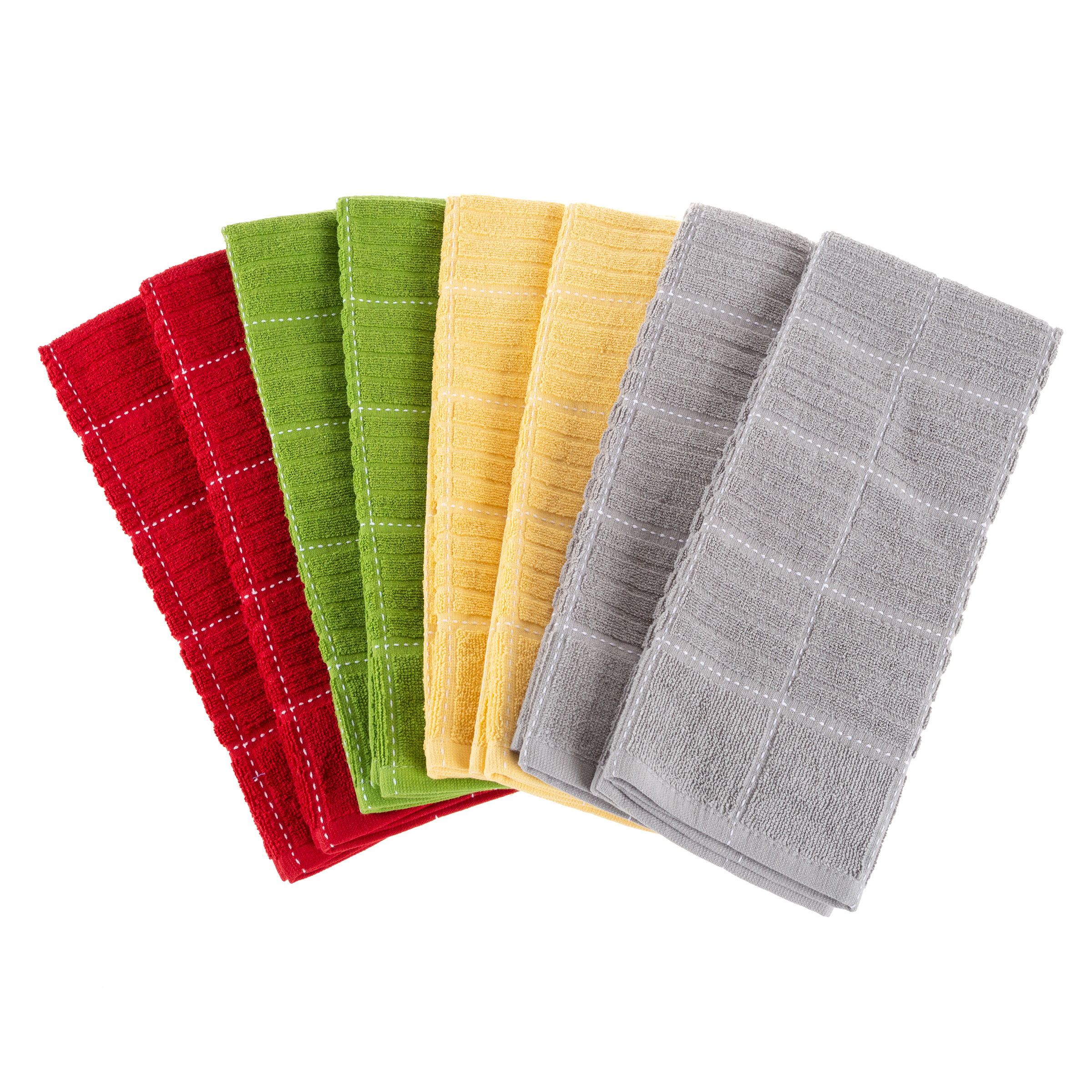 100% Cotton Dish Cloth Wash Cloth Hand Towel Set Of 8 Or 16 Kitchen Bathroom Linens Cleaning Bathing - 16 Pack Of Washclothes Or Dish Clothe