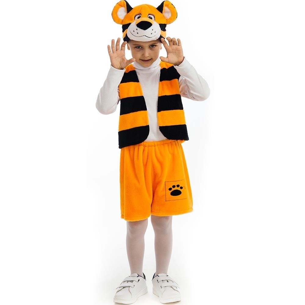 Bengal Tiger Size S 4/6 Plush Cat Boys Costume Dress-Up Play Kids 5 O'Reet