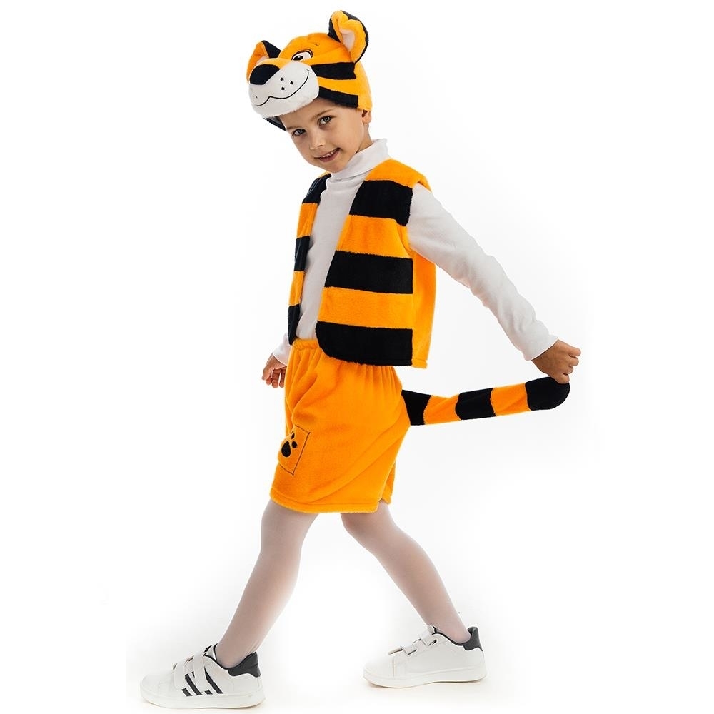 Bengal Tiger Animal Size XS 2/4 Plush Cat Boys Costume Dress-Up Play Kids 5 O'Reet
