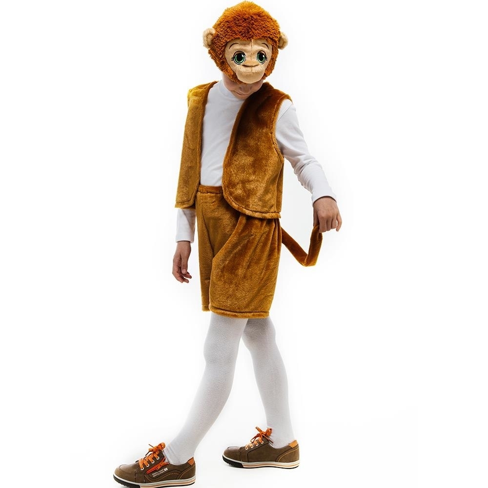 Monkey Jungle Animal Size XS 2/4 Boys Costume Plush Headpiece Vest Shorts W/ Tail 5 O'Reet