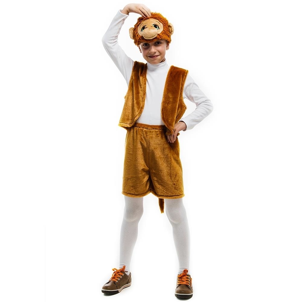 Monkey Jungle Animal Size XS 2/4 Boys Costume Plush Headpiece Vest Shorts W/ Tail 5 O'Reet