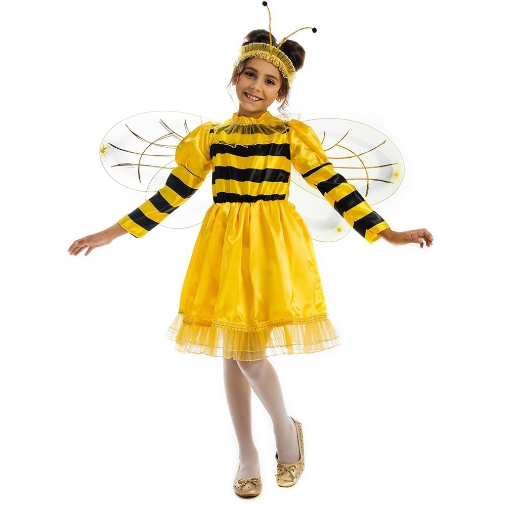 Bumblebee Bee Girls Size XS 2/4 Wings Headband Dress Yellow Costume 5 O'Reet