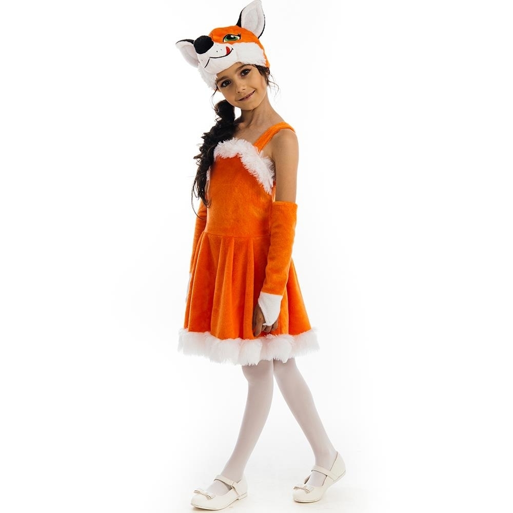 Foxy Fox Dress Girls Size XS 2/4 Plush Costume Orange Tail Headpiece 5 O'Reet