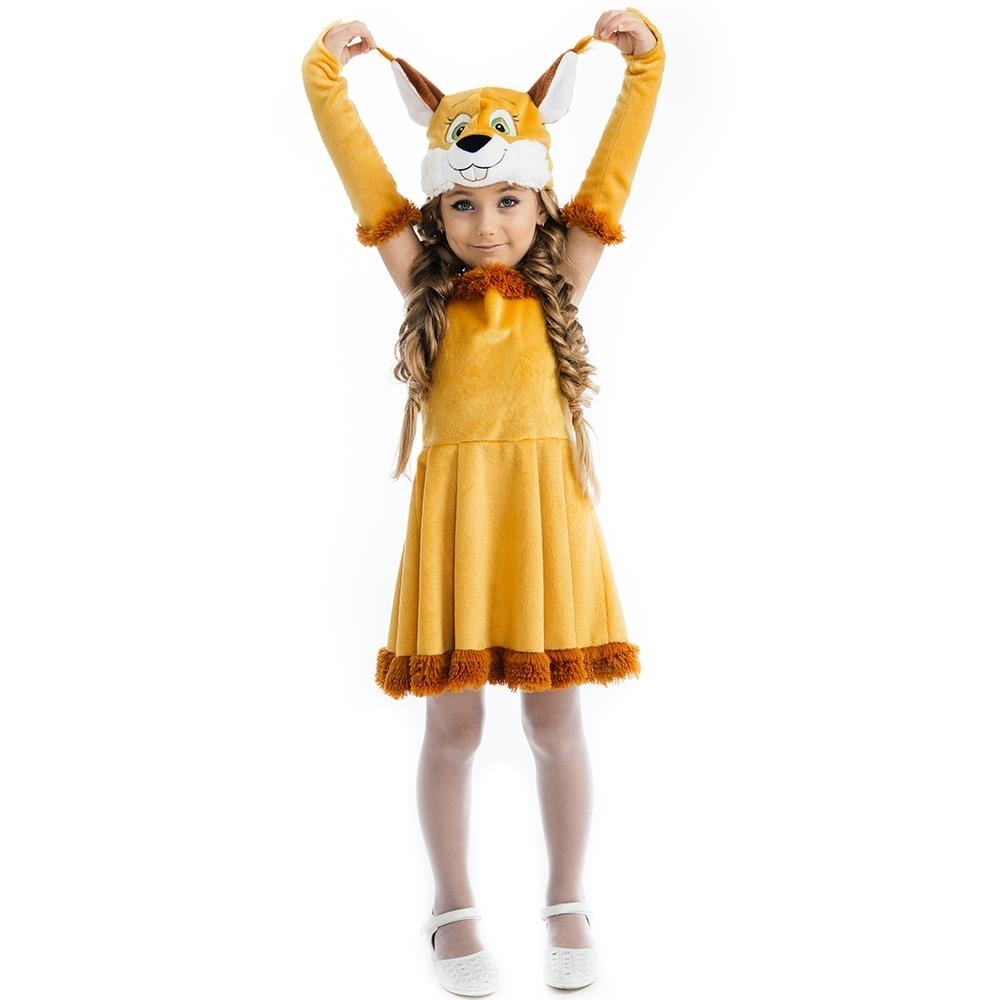Squirrel Chipmunk Girls Size XS 2/4 Plush Costume Tailed Dress Headpiece 5 O'Reet