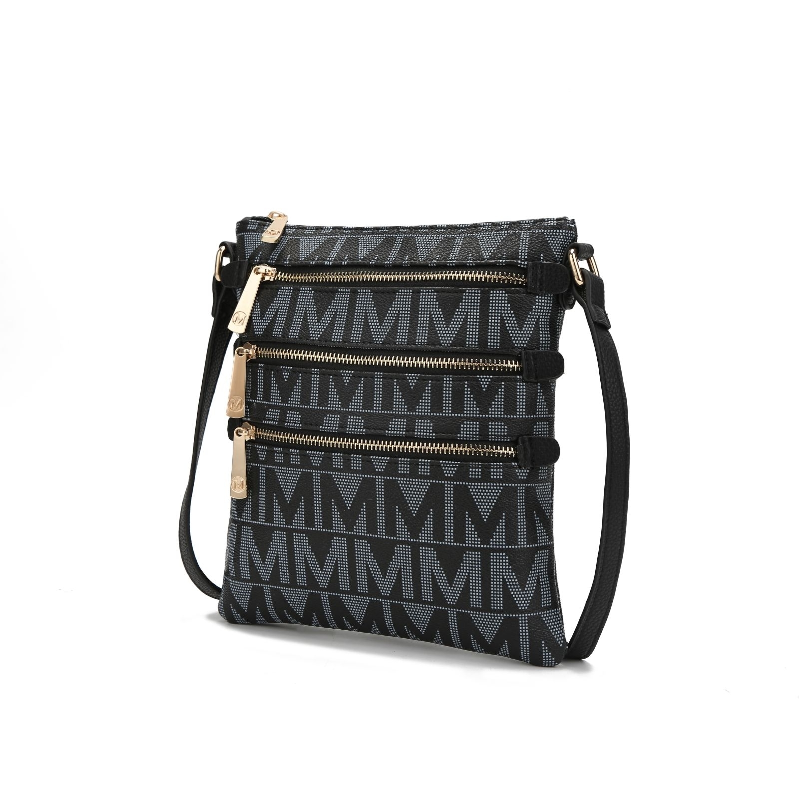 MKF Collection By Mia K. Holiday Mya M Signature Crossbody Handbag - Black