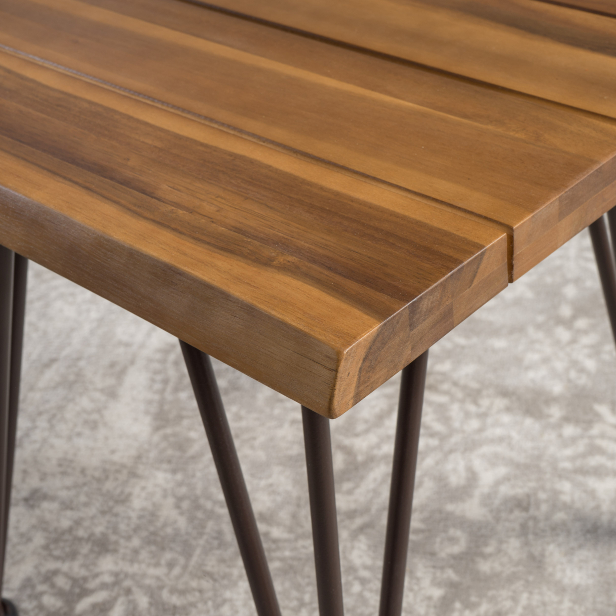 Liam Indoor Industrial Rustic Acacia Wood Side Table (Set Of 2)