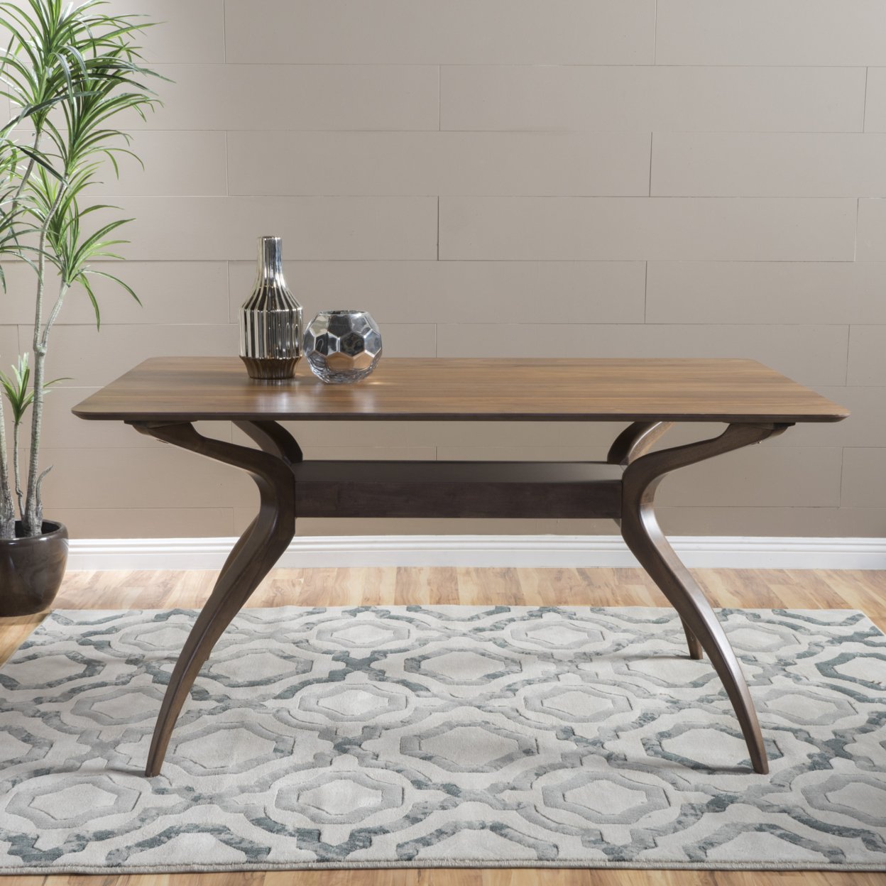 Mabel Wood Dining Table - Natural Walnut