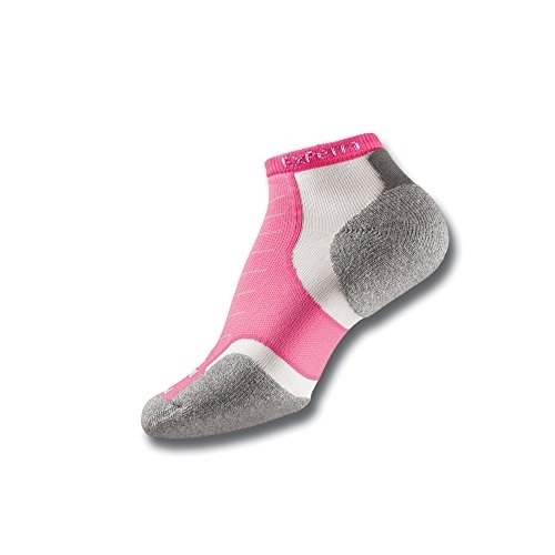 Thorlos Unisex Experia TECHFIT Light Cushion Low Cut Socks Electric Pink - XCCU-199 ELECTRIC PINK - ELECTRIC PINK, Small