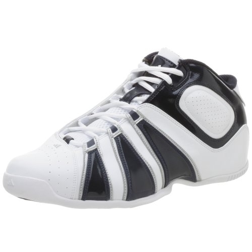 Adidas Men's Lyte Speed Feather Basketball Shoe WHITE/NAVY/SILVER - WHITE/NAVY/SILVER, 6.5-M