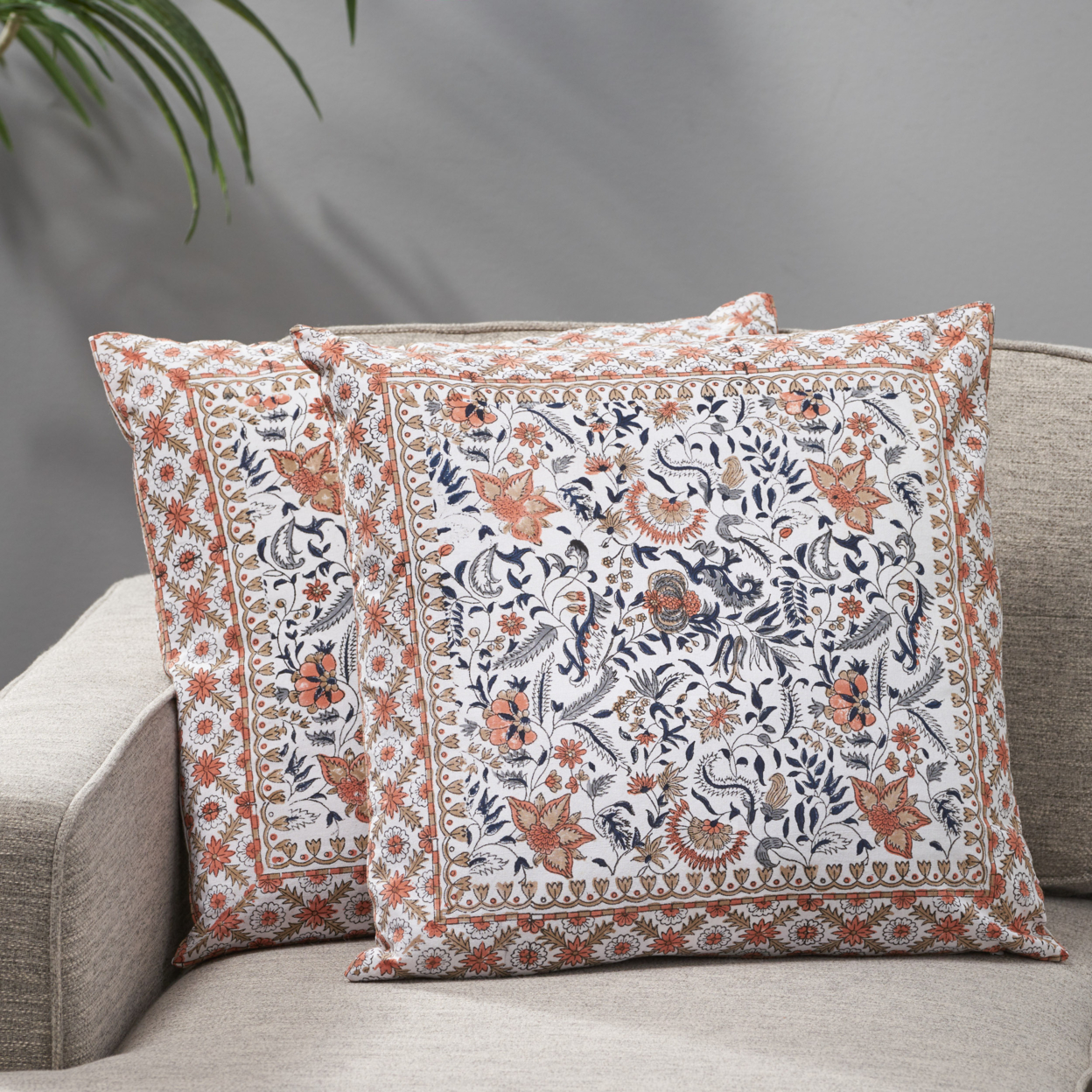 Bernice Modern Fabric Throw Pillow Cover (Set Of 2)