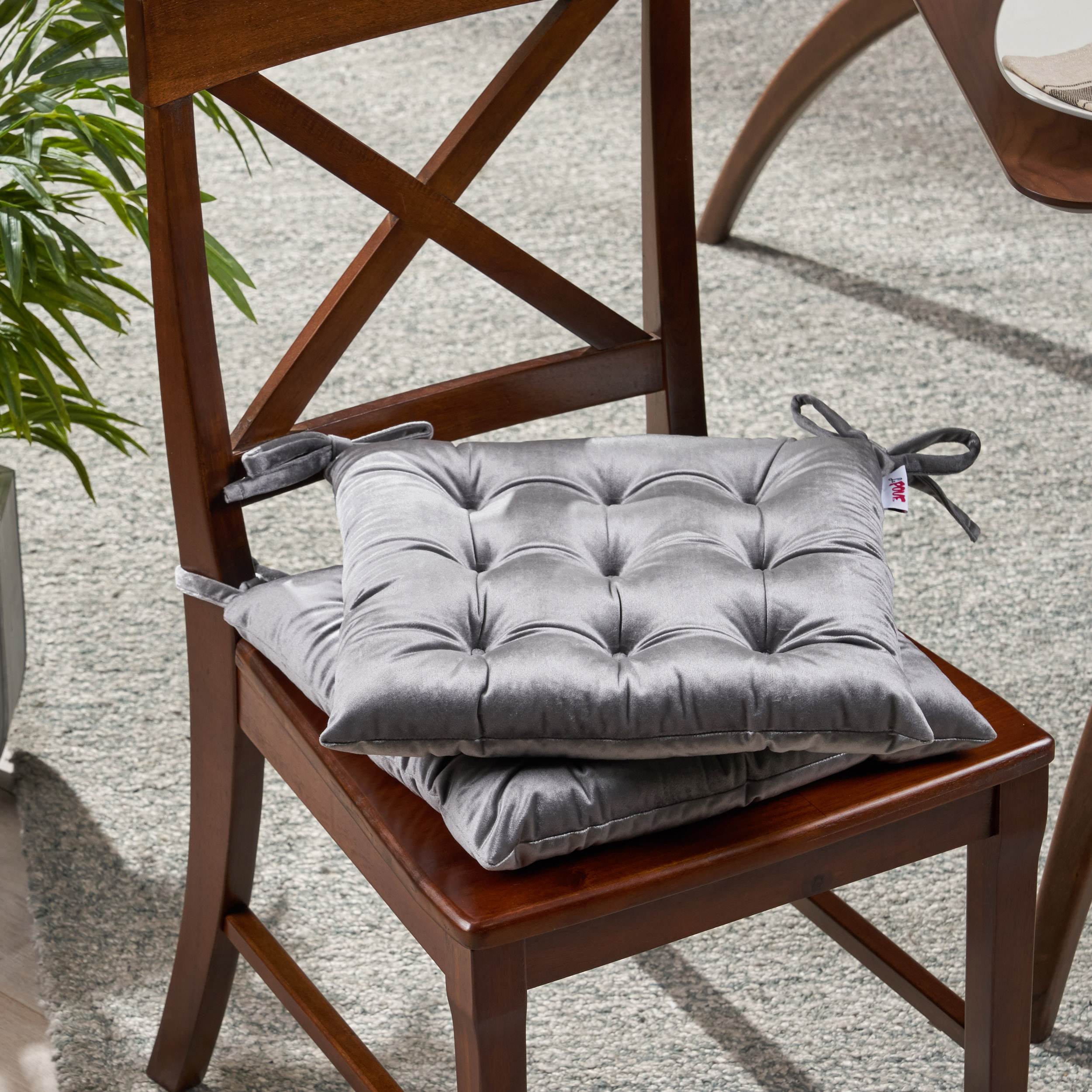 Wallis Tufted Velvet Dining Chair Cushions (Set Of 2) - Beige
