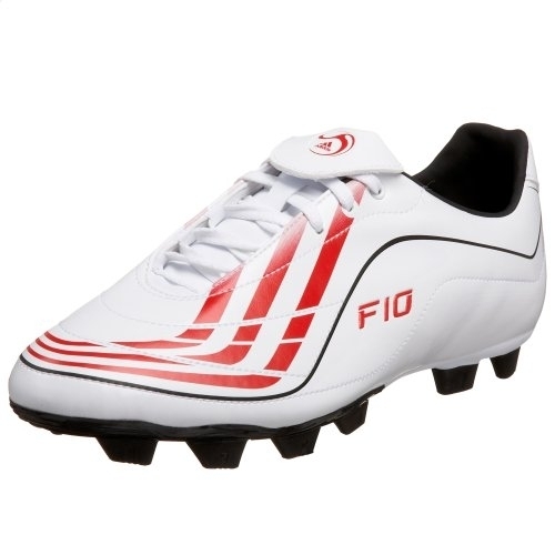 Adidas Men's F10-9 TRX Firm Ground Soccer Cleat WHITE/RED/BLACK - WHITE/RED/BLACK, 11-M
