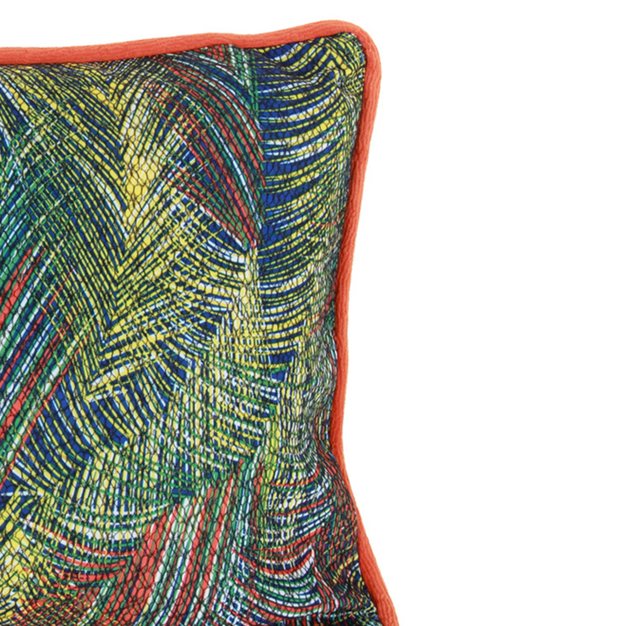 20 X 14 Inch Fabric Pillow With Abstract Art Details, Set Of 2, Multicolor- Saltoro Sherpi
