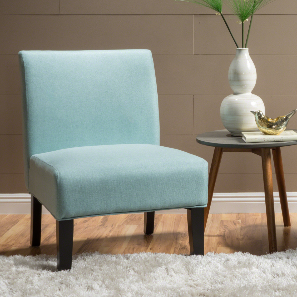Kendal Fabric Accent Chair - Light Blue