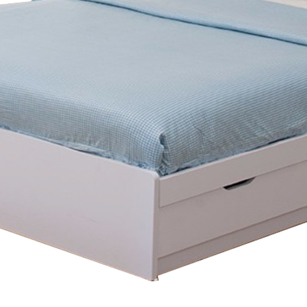 Contemporary Style Wooden Frame Full Size Chest Bed With 3 Drawers, White- Saltoro Sherpi