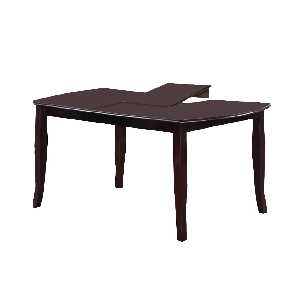 Rectangular Wooden Dining Table With Butterfly Leaf And Tapered Legs, Brown- Saltoro Sherpi