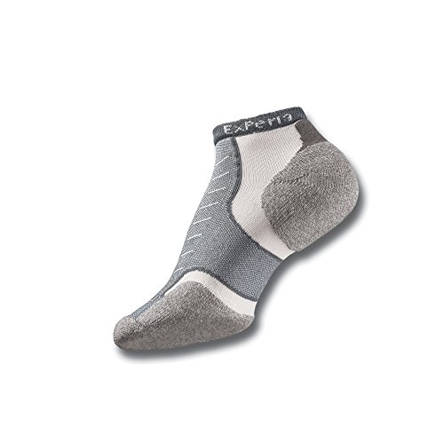 Thorlos Unisex Experia TECHFIT Light Cushion Low Cut Socks Grey - XCCU-194 Grey - Grey, M