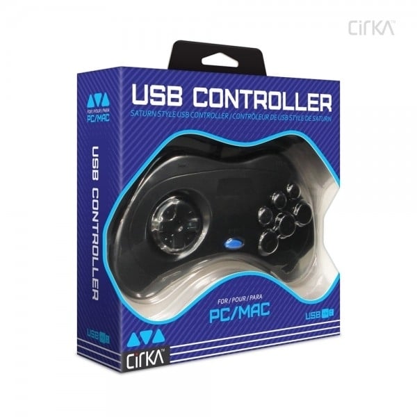 Saturn-Style USB Controller For PC/ Mac (Black) - CirKa